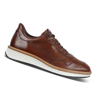 Men's Ecco St.1 Hybrid Sneakers Brown | SG 646JPQ